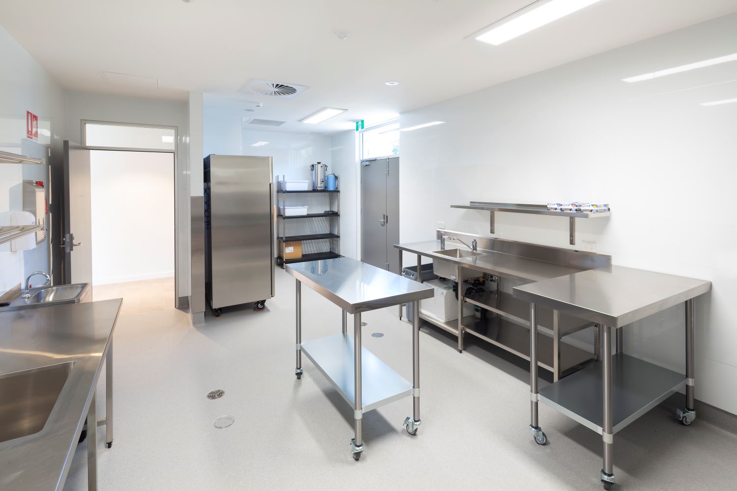 Professional catering kitchen.